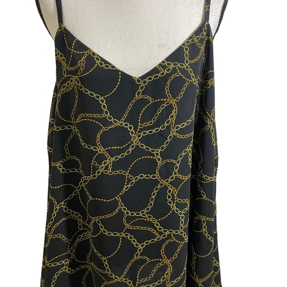 Torrid womens chain design blouse size 2 plus black gold. Adjustable straps - Picture 3 of 10